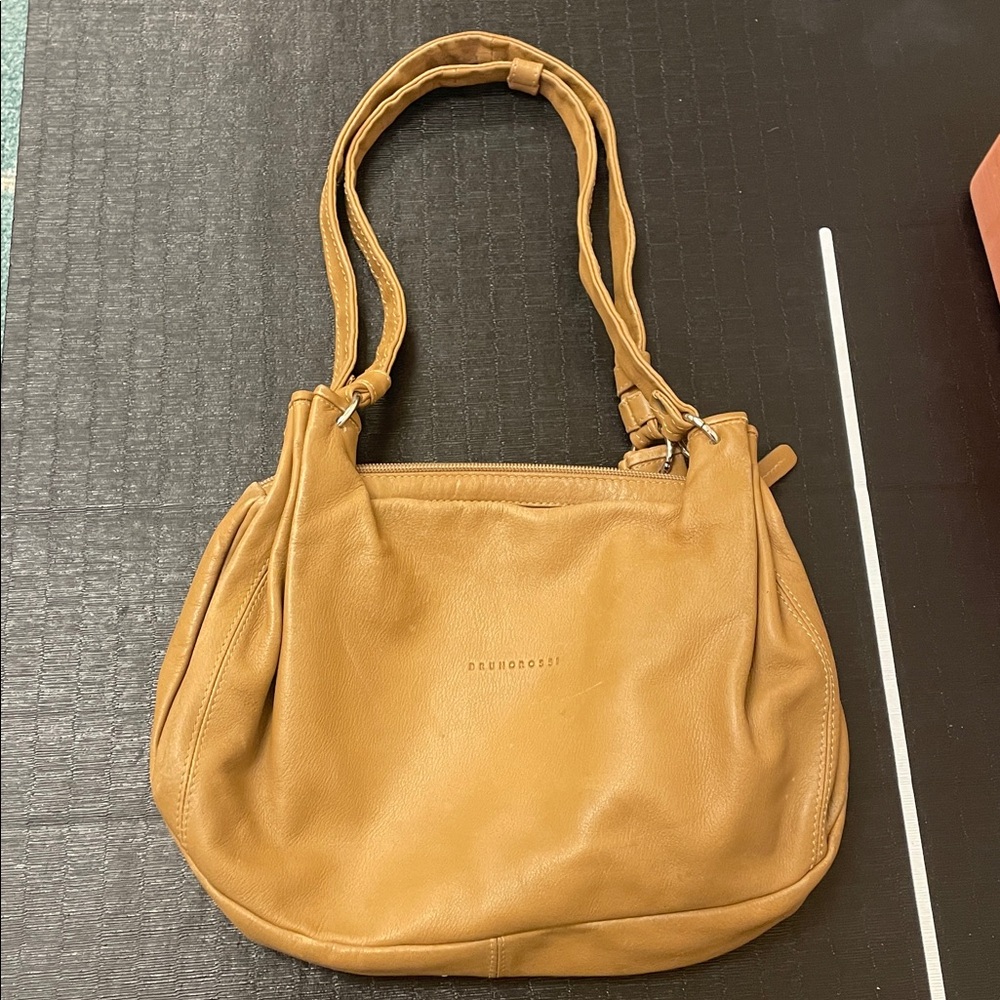 Bruno Rossi Camel Leather Tote